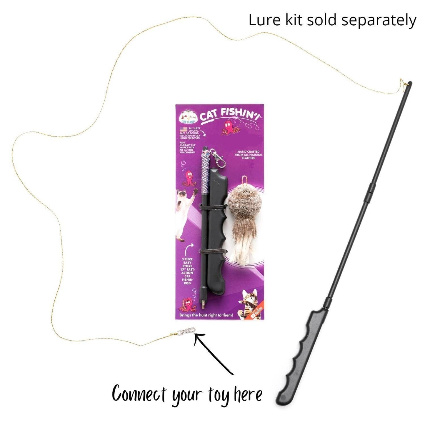 Cat Lure " Rooster Feather" to Fit Da Bird Wand