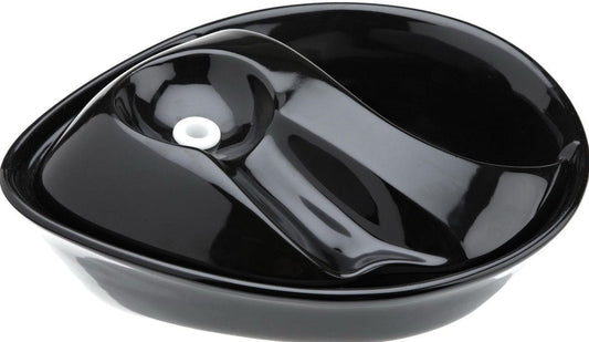 Pioneer Raindrop Ceramic Pet Drinking Fountain 1.7 litre - Black-