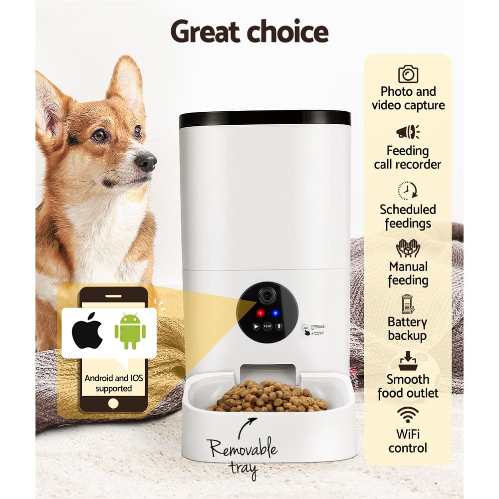 i.Pet Automatic Pet Feeder 6L Auto Camera Smart Video Wifi Food App Hd FREE SHIPPING