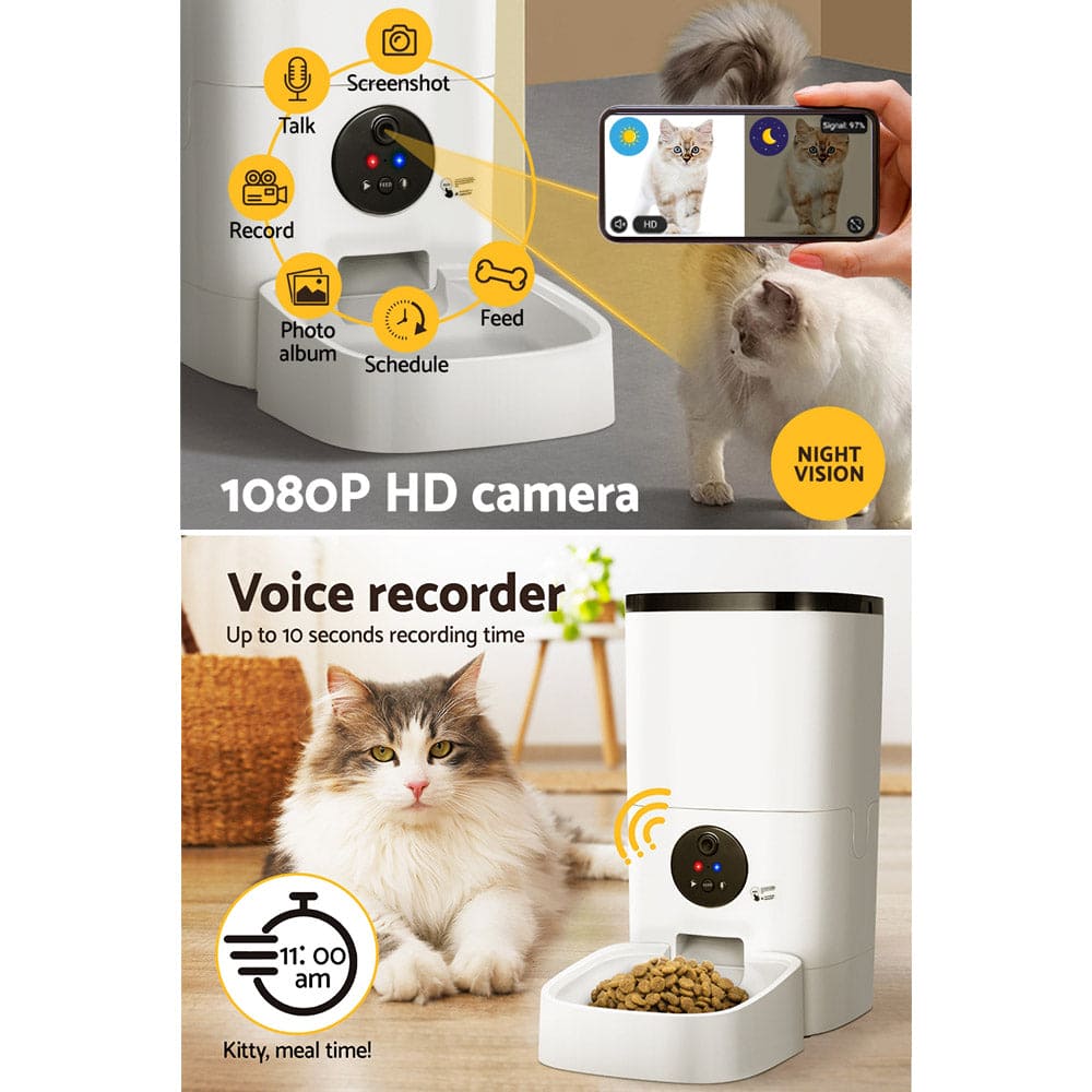 i.Pet Automatic Pet Feeder 6L Auto Camera Smart Video Wifi Food App Hd FREE SHIPPING