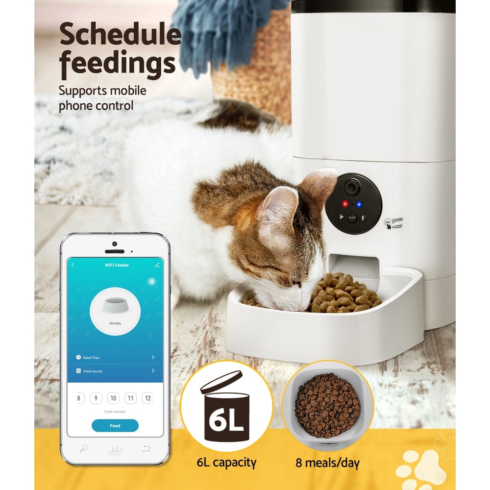 i.Pet Automatic Pet Feeder 6L Auto Camera Smart Video Wifi Food App Hd FREE SHIPPING