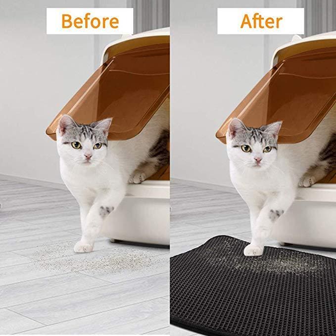 YES4PETS Double Layer Cat Litter Trap Mat