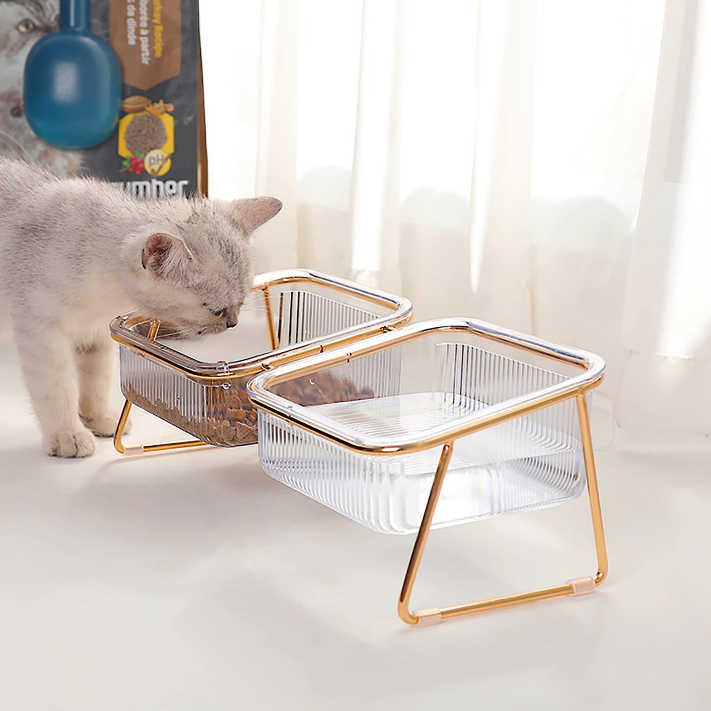 Modern Stylish Cat Tilted Feeding Dishes FREE SHIPPING