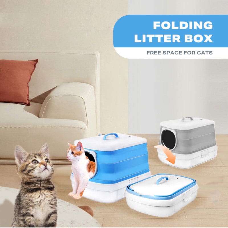 Foldable Cat Litter Box Easy Cleaning-Large-FREE SHIPPING